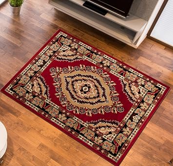 Tapiso Design Teppich Wohnzimmer Und Flur Moderne Rot Klinge