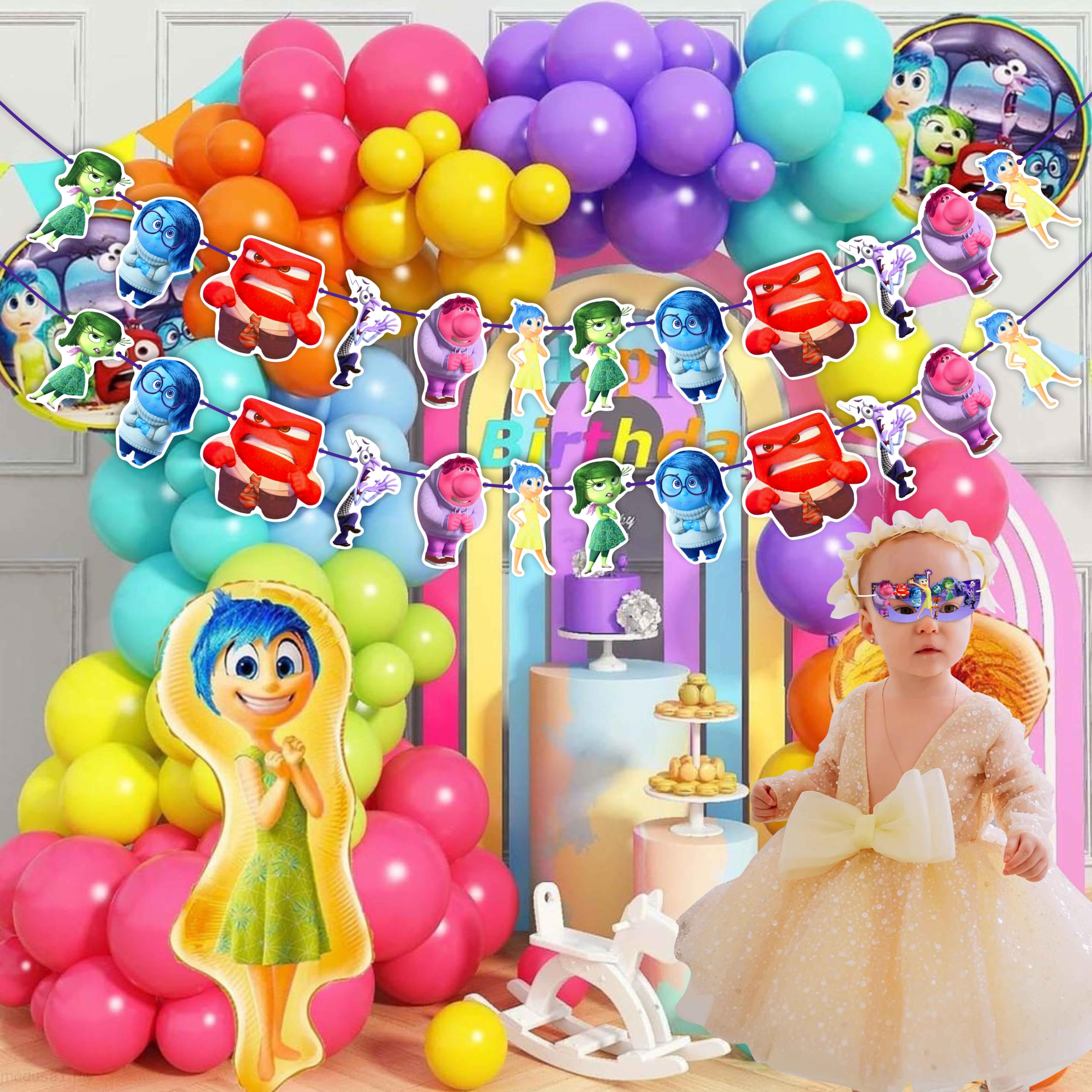 Insde Outt 2 Garland Decoration - Birthday Decorations.