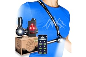 AVANTO LIFESTYLE AVANTO PRO Chest Light, Original, USB-C Rechargeable, Running Lights for Runners, 500lm Adjustable Beam, 3-5h Use Time, Running Headlamp Flashlights, Walking Lights for Night Walking, Black