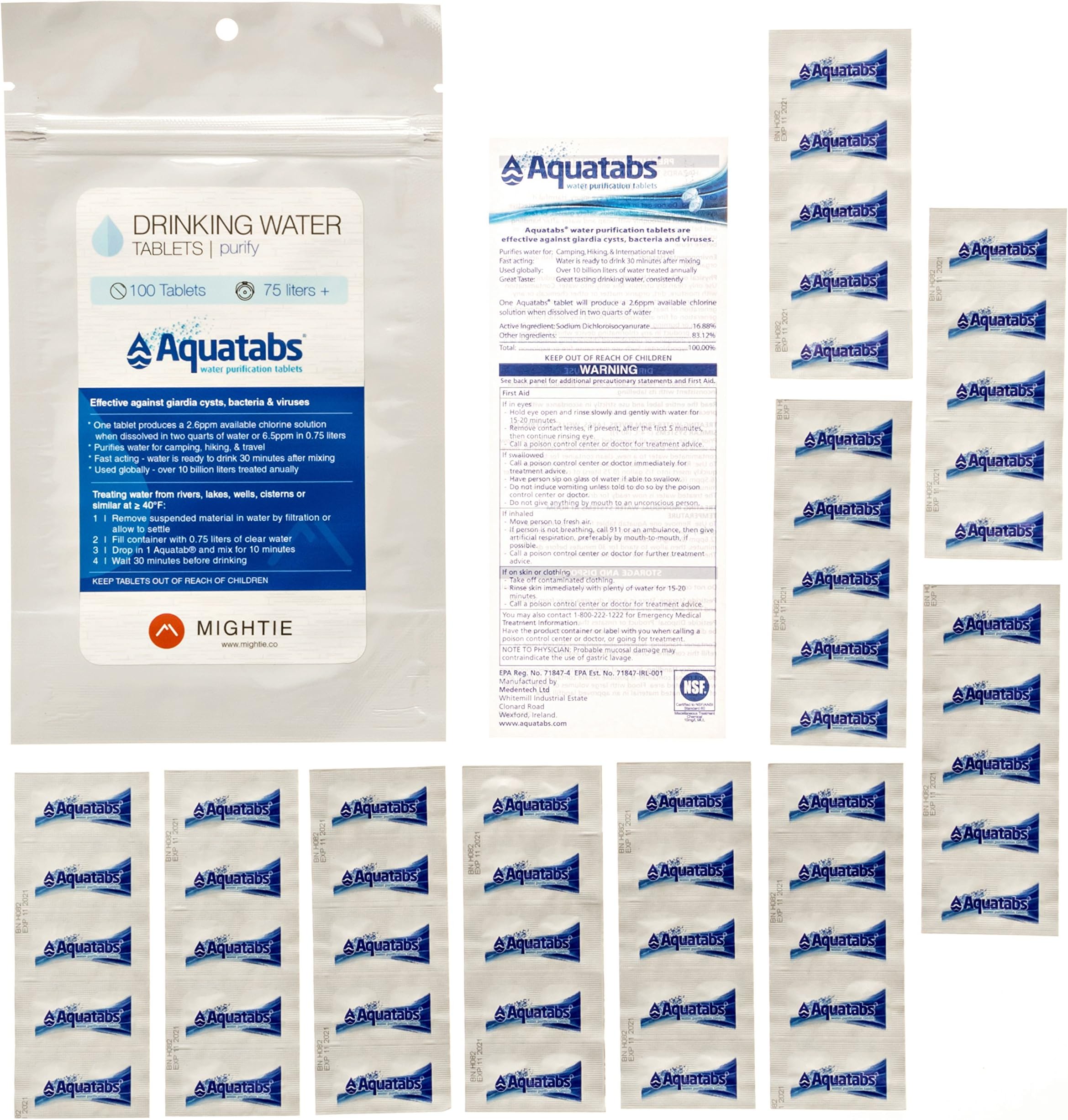 Mightie Company Worlds #1 Water Purification Tablets - Aquatabs