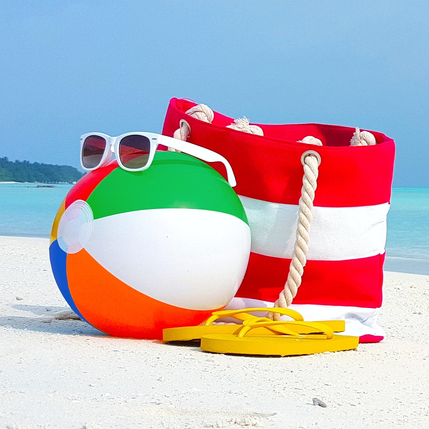 16" Rainbow Color Party Pack Inflatable Beach Balls - Beach Pool Party Toys (12 Pack): Toys & Games