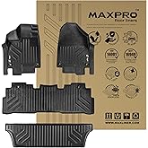 MAXPRO Floor Mats Fit for 2018-2025 Honda Odyssey | 3-Row Complete Set | Heavy Duty All Weather Waterproof Floor Liners