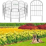 SARSTRY Decorative Garden Fence 10 Panels 3.3m Rustproof Metal Border