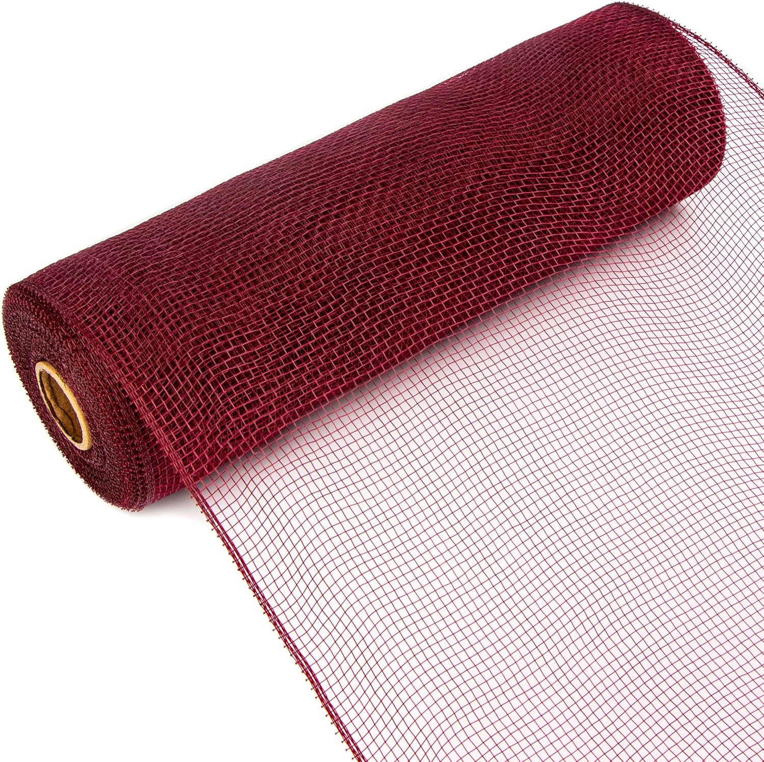 Bows & Ribbons - Ribbli Cranberry Burgundy Mesh Ribbon,10 inch x 30 feet(10Yard), Christmas Ribbon for Wreath Swags and Christmas Tree Decoration (Non-Metallic)