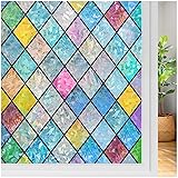 rabbitgoo Stained Glass Window Film Rainbow Film