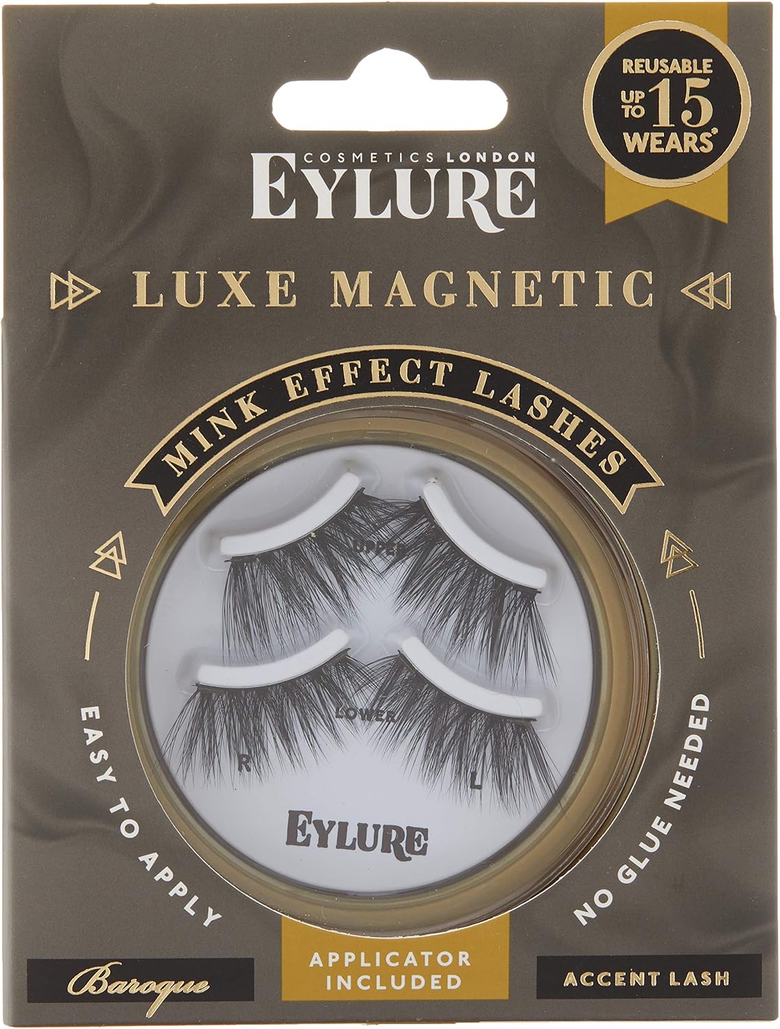 EYLURE Luxe Magnetic Lash Baroque Corner Faux Mink, 5g, Baroque Mink - Image 4