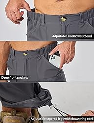 Little Donkey Andy Men's Stretch Convertible Pants