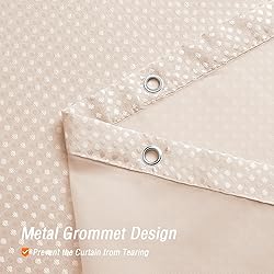 Gibelle Waffle Weave Shower Curtain with Mesh Top