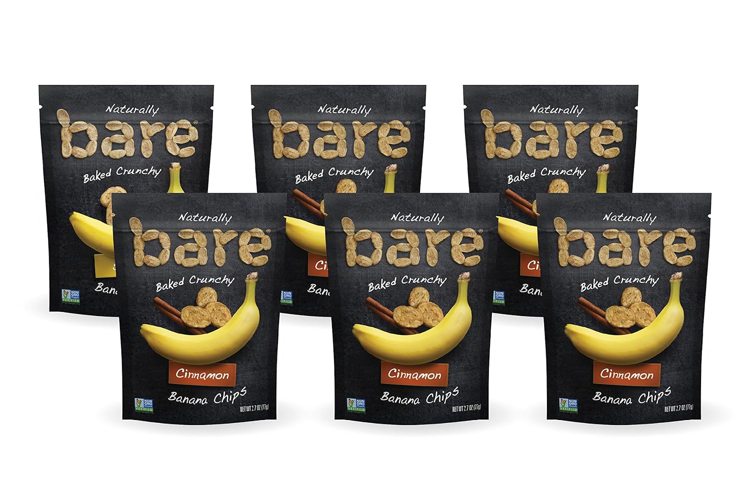 Bare Baked Crunchy Banana Chips, Cinnamon, Gluten Free