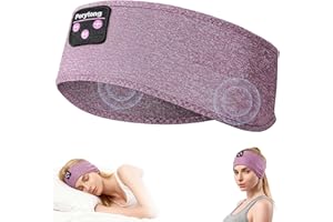 Perytong Sleep Headphones Bluetooth 5.4, Sleep Headphones for Side Sleepers with Ultra-Thin HD Stereo Speakers, Wireless & Sweat Resistant Sport Earphones for Workout Yoga Travel