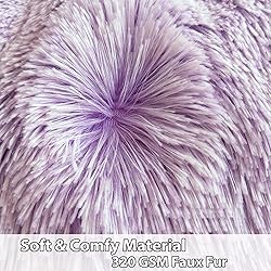 LIFEREVO Fluffy Faux Fur Bean Bag Chair Cover