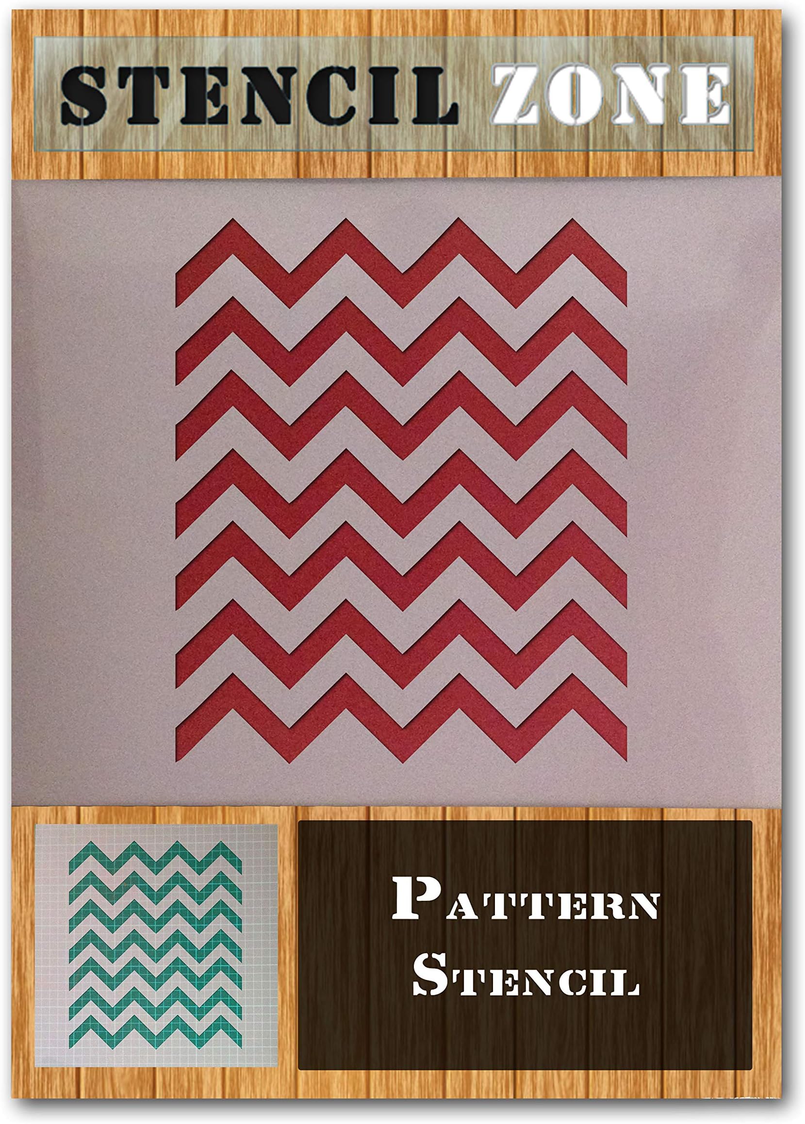 Pattern Zigzag Print Furniture Mylar Airbrush Painting Wall Art Crafts Stencil 5-XS