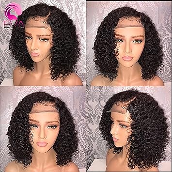 Amazon Com Eva Hair Pre Plucked Short Full Lace Human Hair Wig