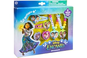 LUV HER Encanto Girls BFF 6 Piece Toy Jewelry Box Set with 2 Rings, 2 Bead Bracelets and Snap Hair Clips Ages 3+