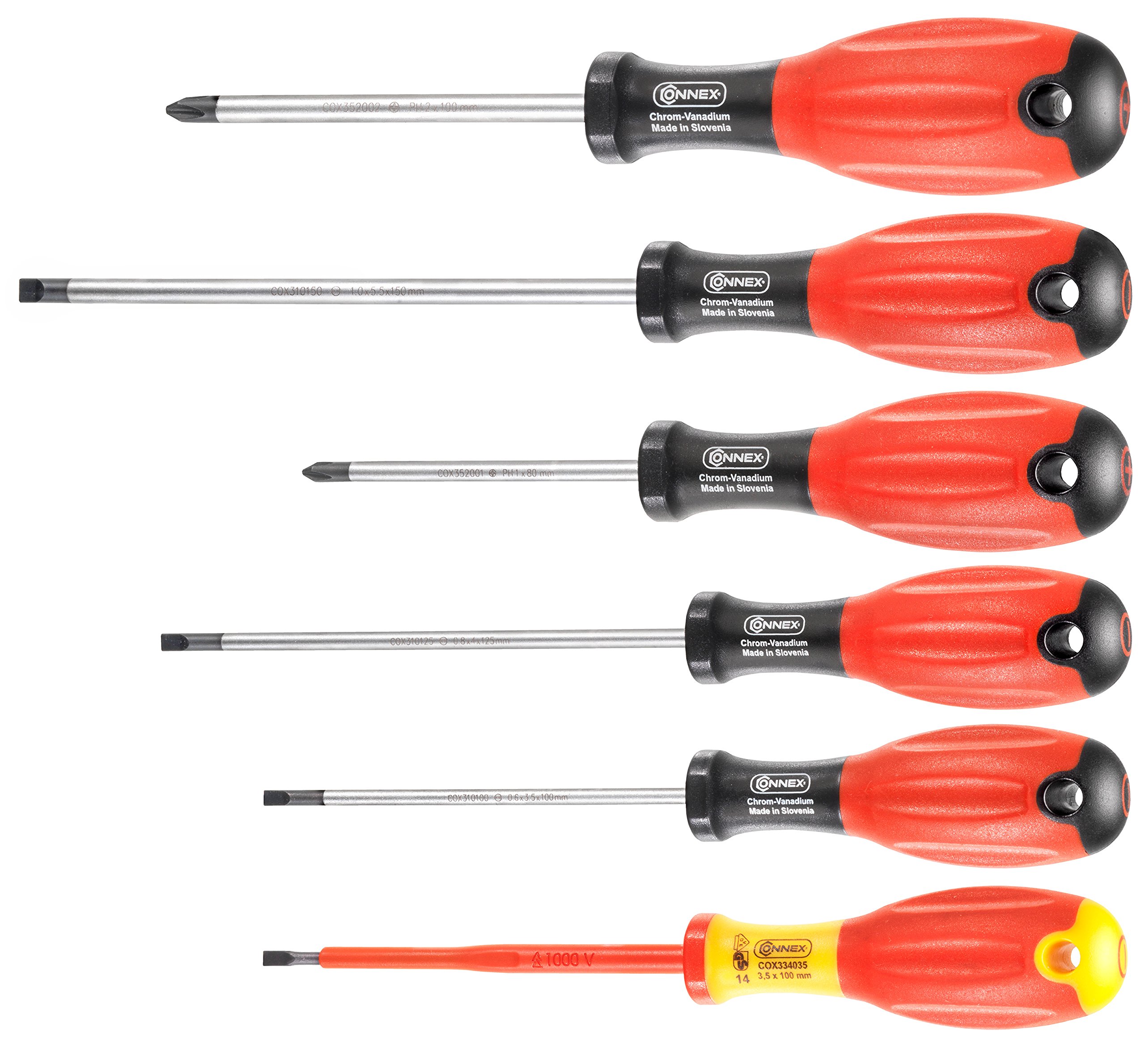 CONNEX COX310206 Sorted Set of Screwdrivers (6 Pieces)