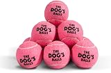 The Dog's Balls Dog Tennis Balls Pink Medium 12 Pack Non Abrasive Felt