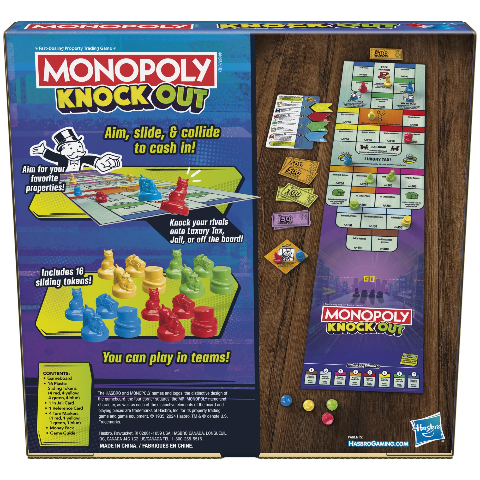 Monopoly Knockout Board Game | 2-8 Players | 20 Mins. Average | Quick-Playing Family Games for Kids, Teens, and Adults | Ages 8+