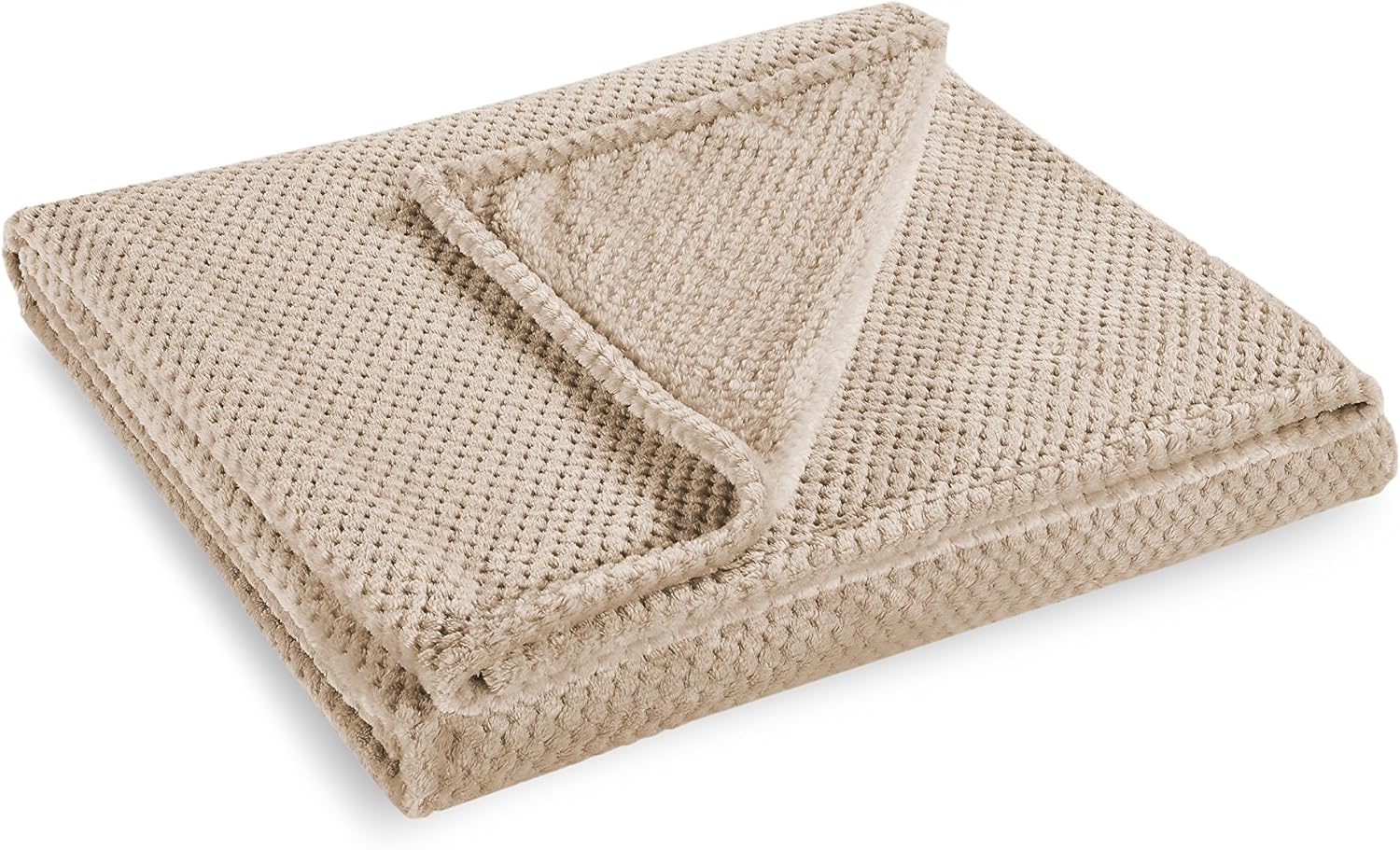 DecoKing Scandanavian style Blanket microfibre cosy Blanket Fleece bedspread Soft smooth Cuddly, Microfibre, cappuccino, 220 x 240 cm - Image 4