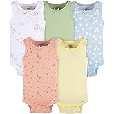 Gerber Baby Girls Multi-Pack Sleeveless Onesies Bodysuit
