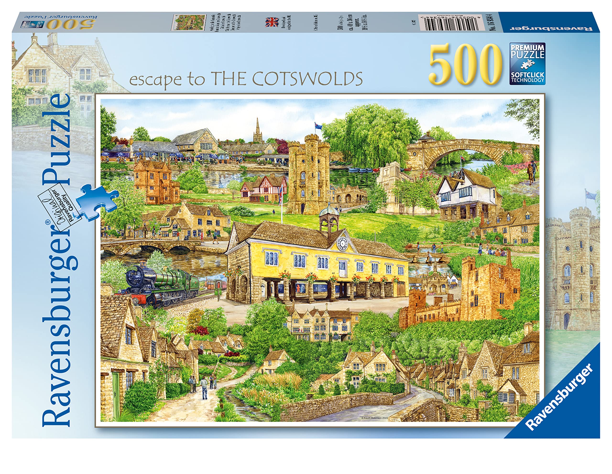 Ravensburger Escape to The Cotswolds 500 Piece Jigsaw Puzzle for Adults & Kids Age 10 Years Up - England, UK