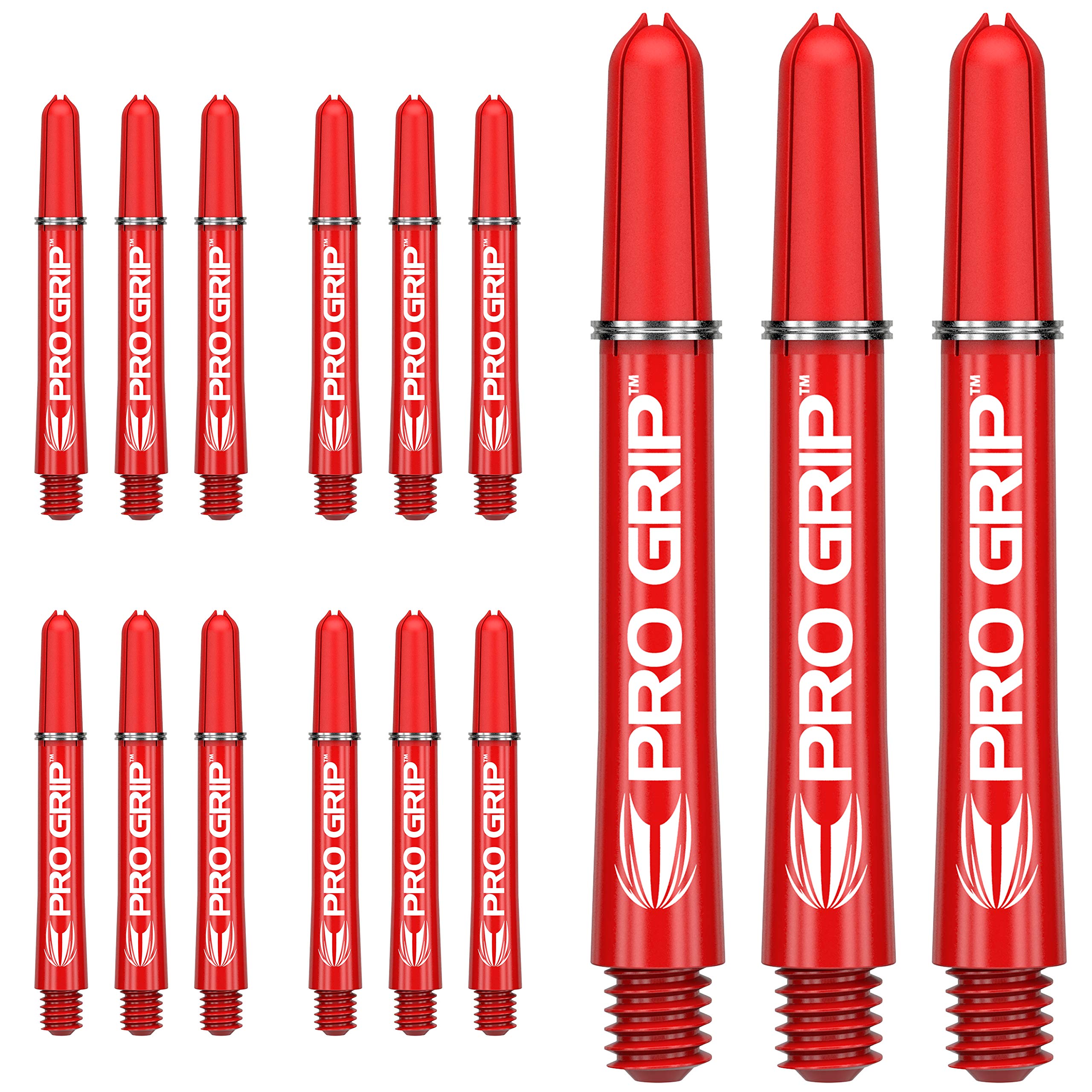 Target Darts 5 x Sets of Red Pro Grip Shaft Short - 15 in Total…