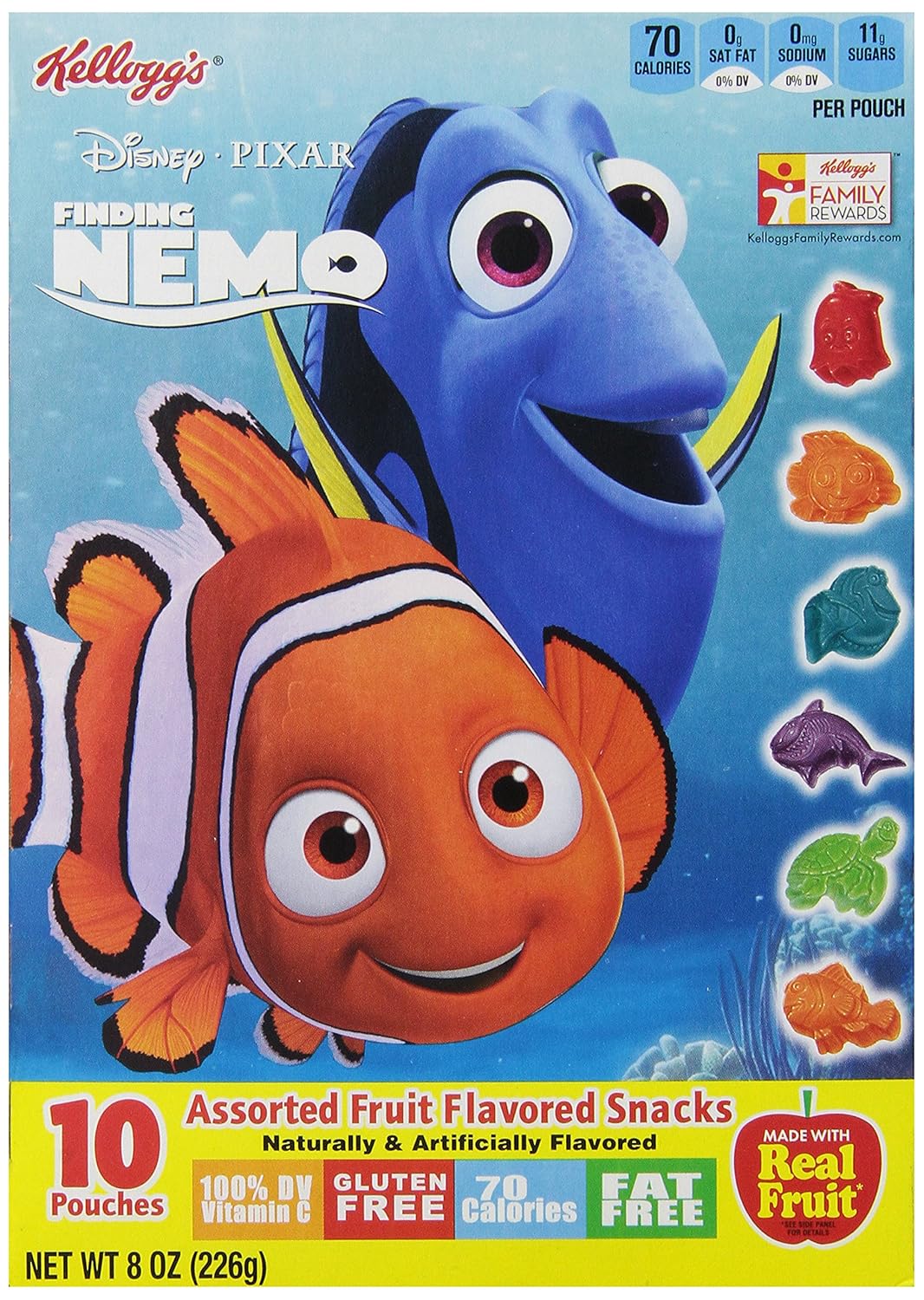 Kellogg's, Disney Finding Nemo Fruit Snacks, 10 ct, 8 oz