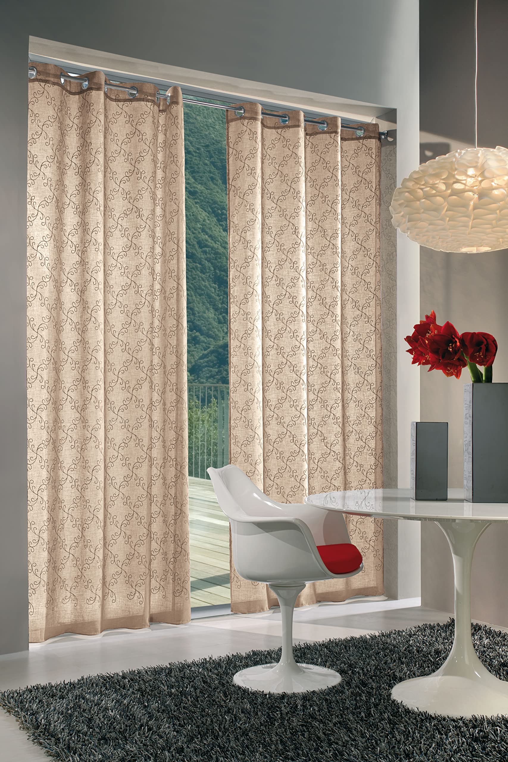 Home Collection ivy115 Curtain Ivy 280x140x280 cm taupe
