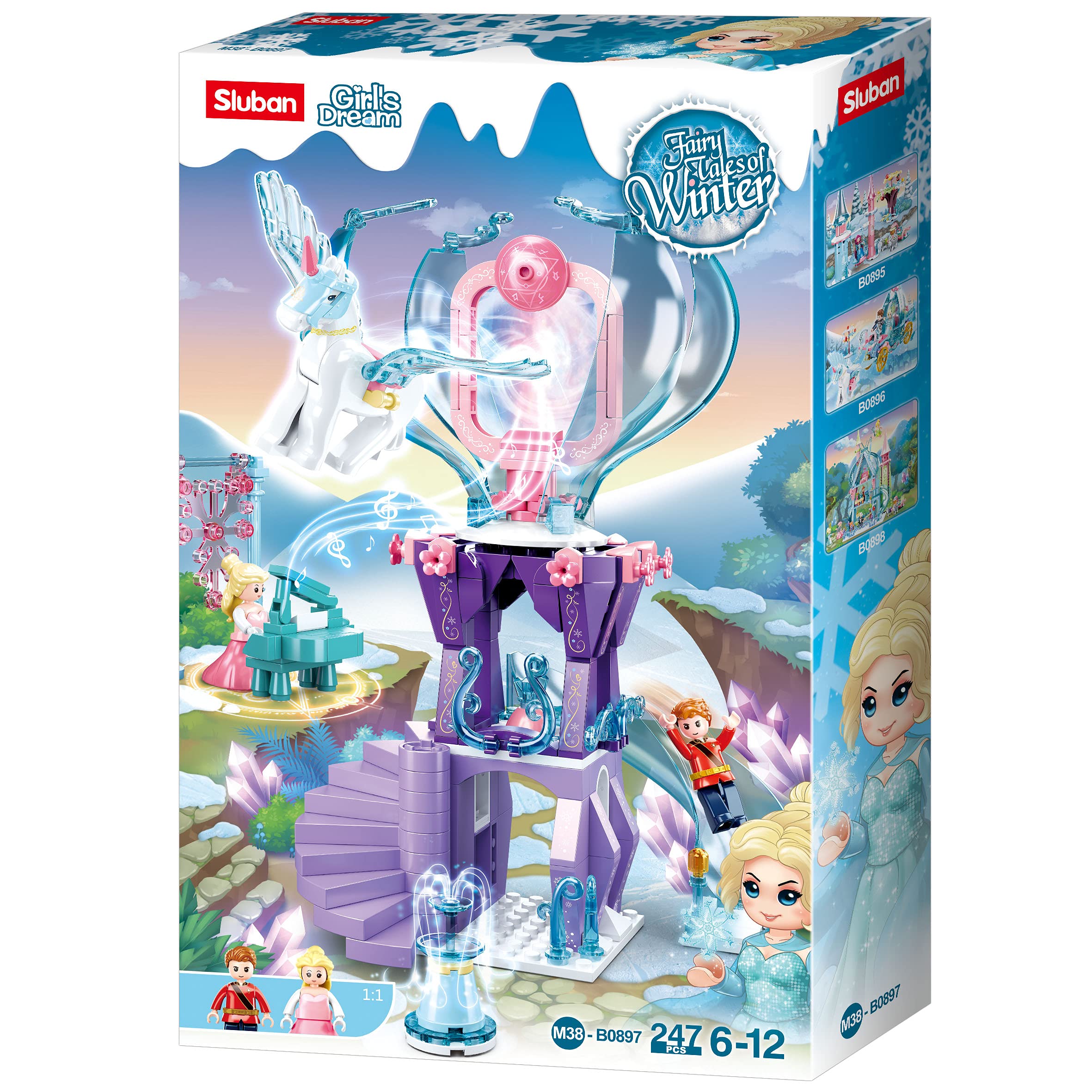 Sluban - Fairy Tales of Winter-Forest Magic Tower 247pcs, M38-B0897, Multicoloured