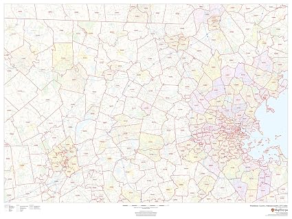 Full Massachusetts Zip Code Map