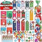 KPHNGB 192PCS Christmas Party Favors for Kids-24 Pack School Stationery, Bulk Goodie Bag Stuffers, Christmas-Themed Classroom Gift Exchange School Games Prizes