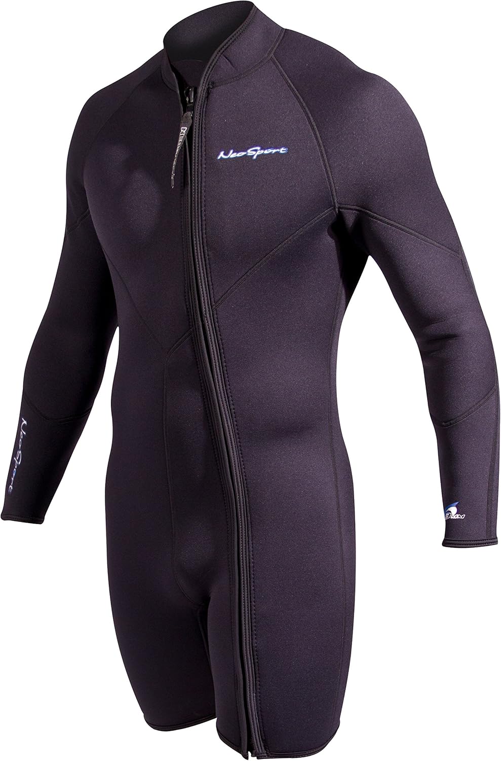 NeoSport Men's Premium Neoprene 3mm Waterman Wetsuit Jacket: Clothing