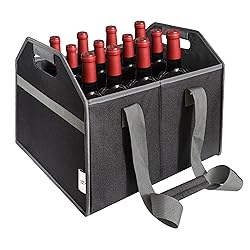 TheBarsentials 12 Bottle Wine Carrier Collapsible