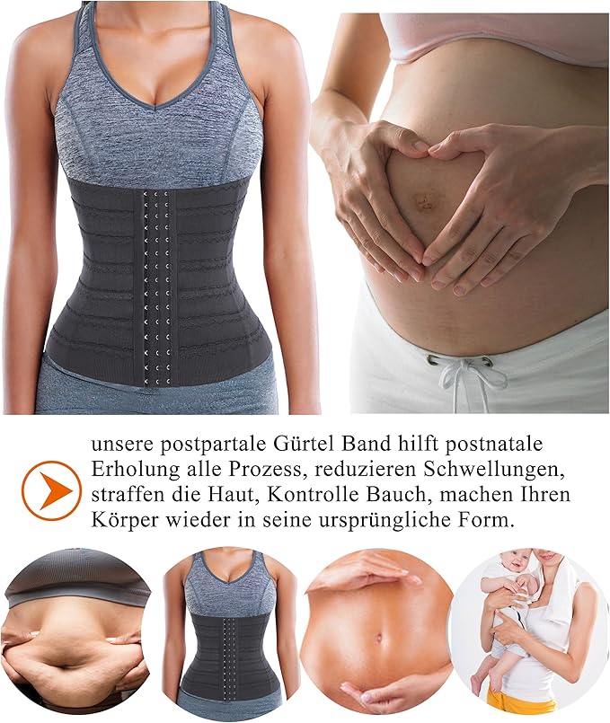 Color : Black, Size : S Gungungun Frauen Taille Trainer Korsett Rei/&szlig;verschluss Weste Body Shaper Bauch Kontrolle Cincher Tank Top mit verstellbaren Tr/&auml;gern