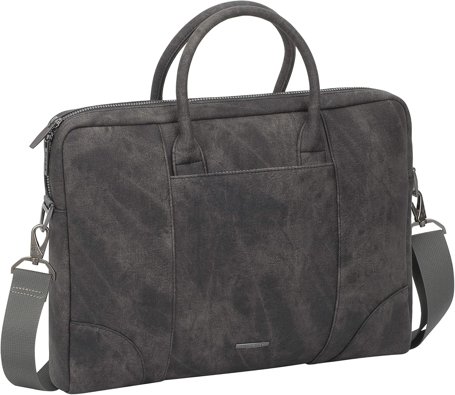 RIVACASE Laptop Bag Grey 13.314 Inch Briefcase Shoulder Messenger Bag