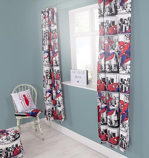 Disney Spiderman Cortinas, Rojo, 137 cm: Amazon.es: Hogar
