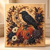 Halloween Ghost DIY Diamond Painting Kit, Cute 3D Crystal Bead Art for Adults, Beginner Friendly Diamond Art Kits for Adults, Fall Wall Decor DIY Craft Gift for Seasonal Party. (Pearl F)