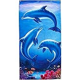 Northwest Classics Beach Towel, 30" x 60", Dolphin Play Design