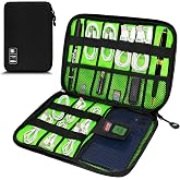 Electronics Organizer,Travel Cord Organizer Pouch,Cable Organizer Bags | Travel Electronic Accessories Storage Case for Cables, Cords, Charger, Phone (Black)
