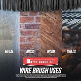 TDBS The Dustpan and Brush Store Wire Brush Twin Pack with Handles view 5