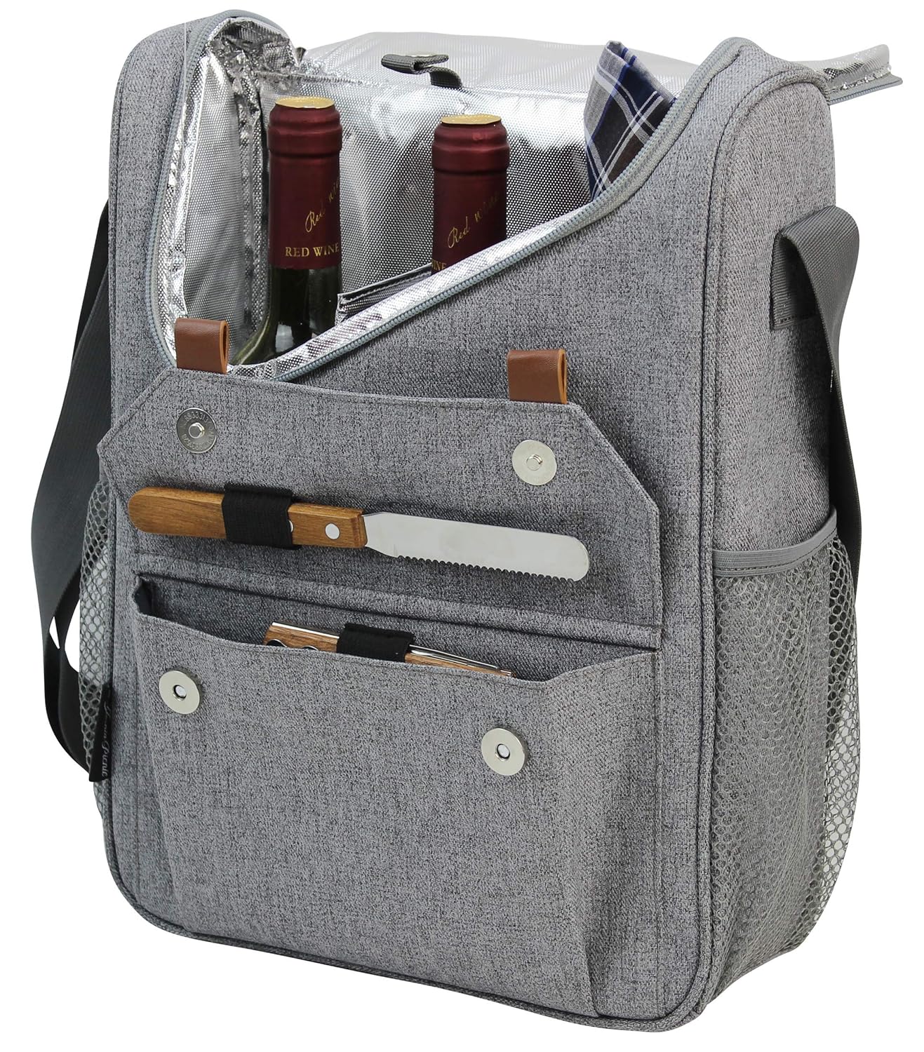 Insulated Wine Tote Bag with Handle and Shoulder Strap Wine Bottle