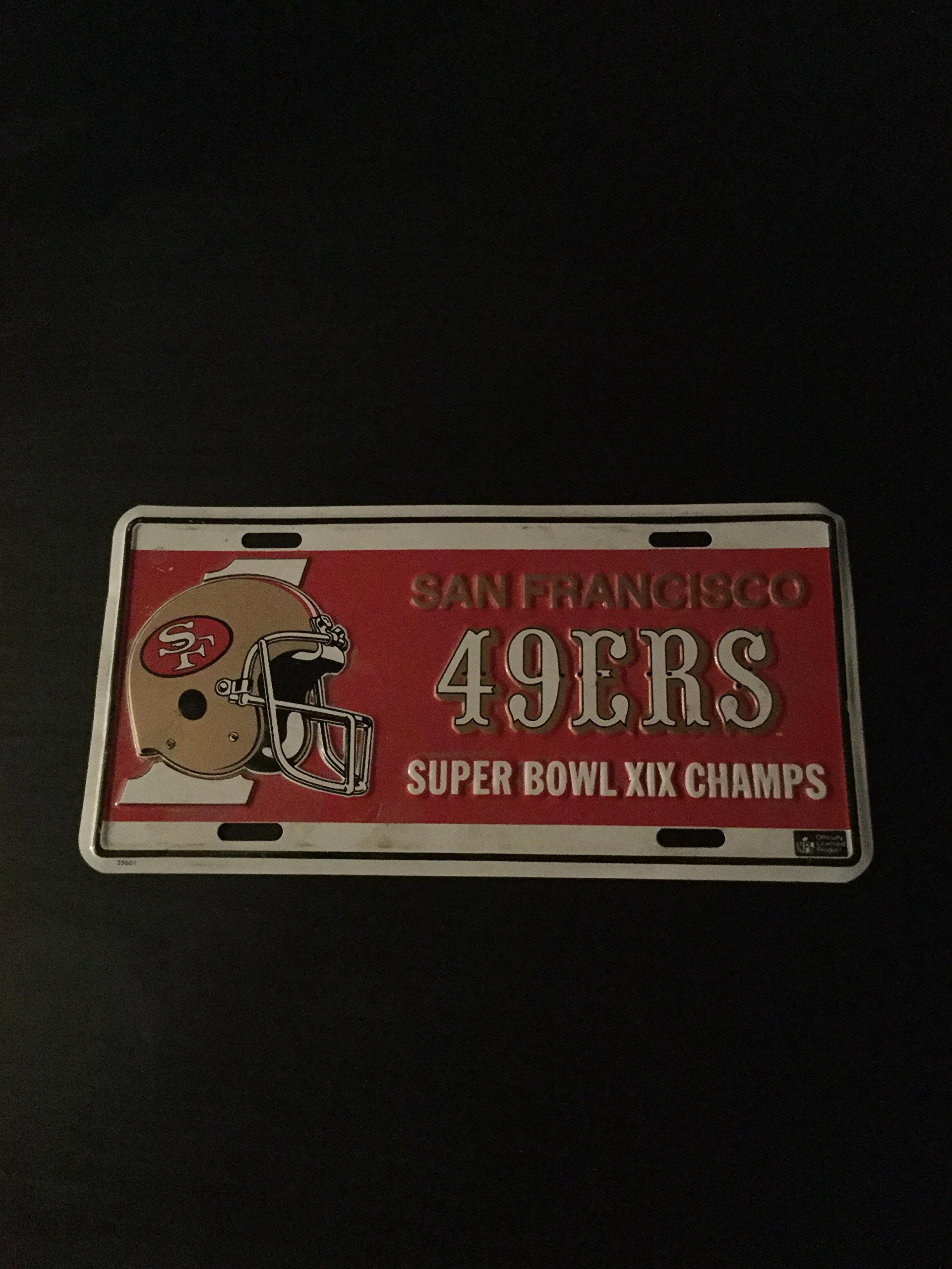 NFL San Francisco 49ers License Plate, Team Color, One Size — image 1