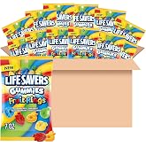 LIFE SAVERS GUMMIES Fruit Rings Gummy Candy Shape Snack Bag Bulk 7 Oz 12 Ct | Fruit Rings gummy candy snack shapes, strawberry pineapple blue raspberry, pear and lemon flavored candy for parties, movies