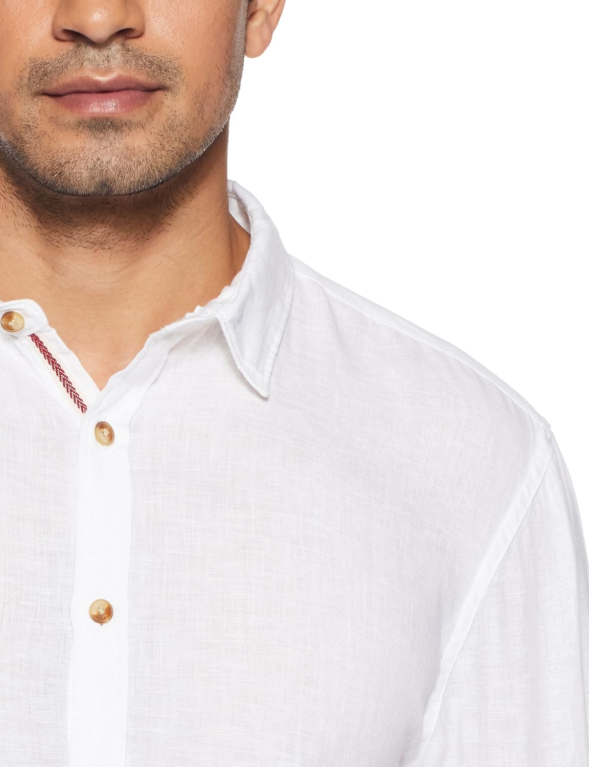 jack & jones men's solid slim fit linen casual shirt