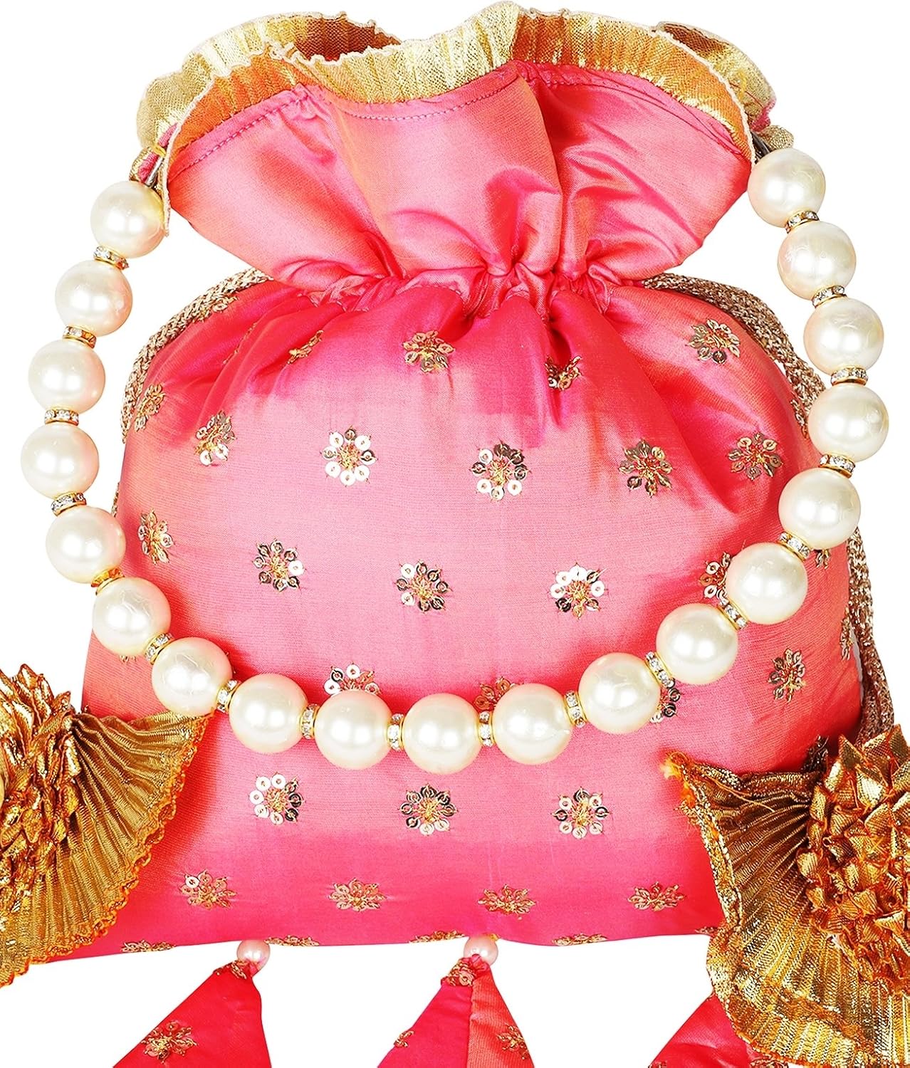 bombay haat women's potli (white, bp0001)