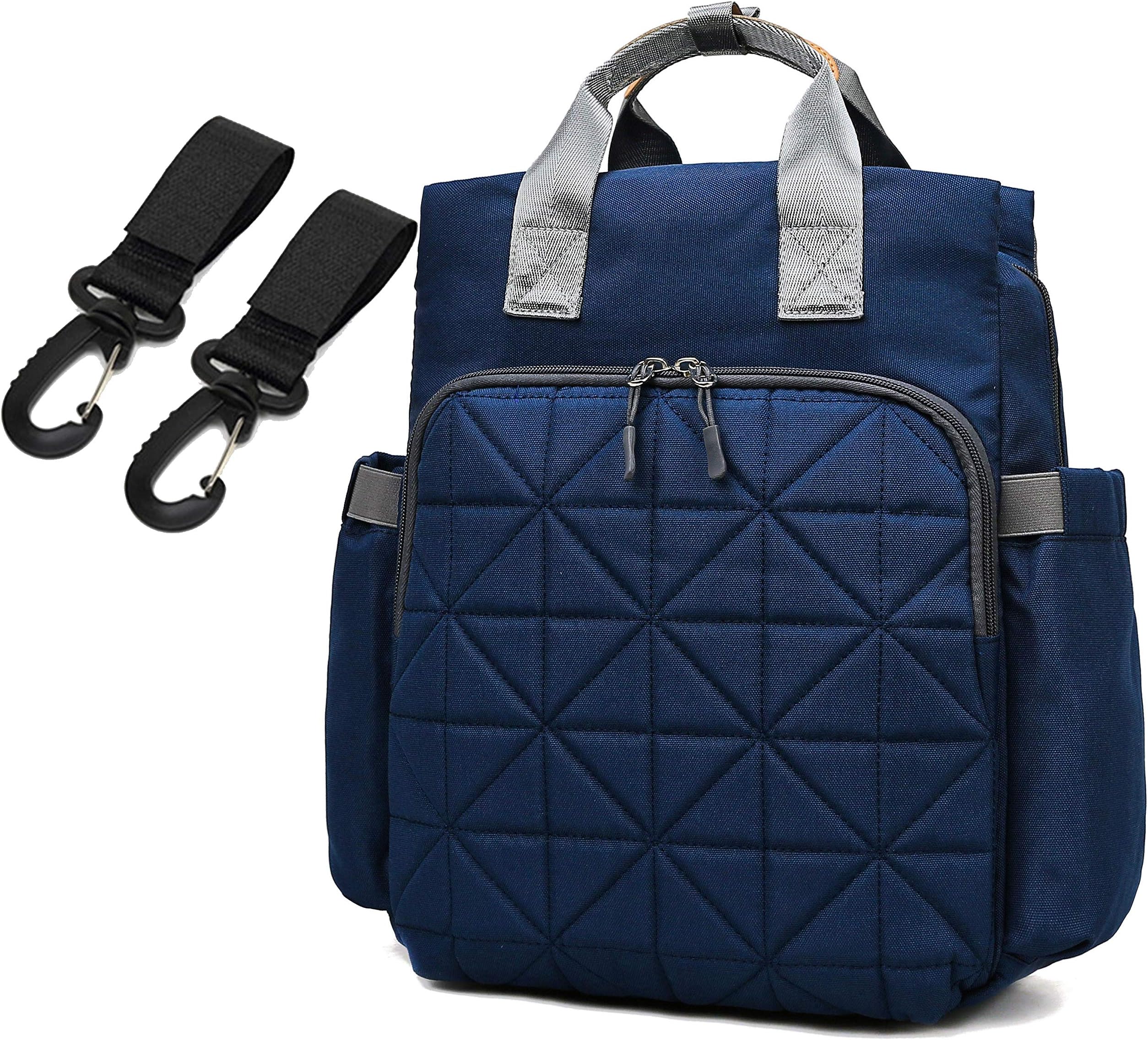 Multifunction Diaper Bag Backpack for Mom & Dad, Large Capacity Maternity Diaper Bag with Stroller Straps & Luggage Sleeve for Shopping, Travel