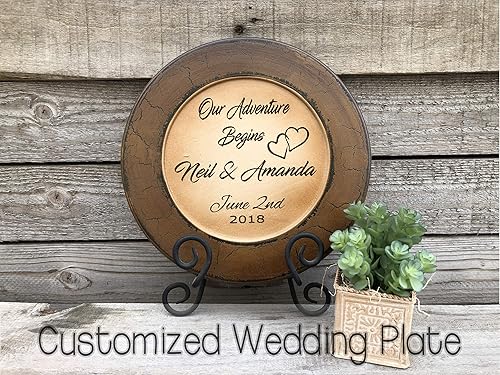 Amazon Com Personalized Wedding Gift Wood Plate Engraved Decor