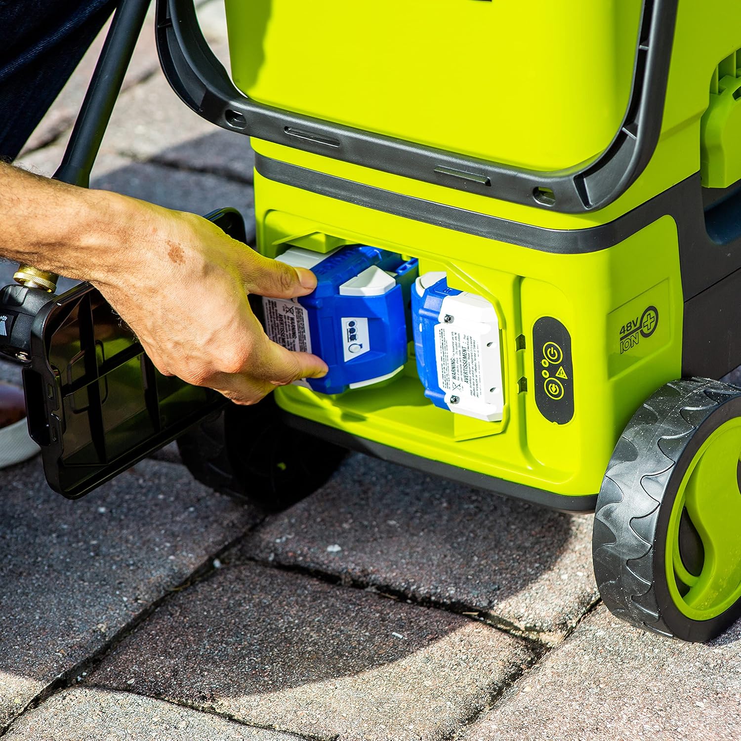 Sun Joe 24V-X2-PW1200 1196 Max PSI 1 GPM 48-Volt iON+ Cordless Portable Pressure Washer Kit w/ 2 x 4.0-Ah Batteries and Charger : Garden & Outdoor