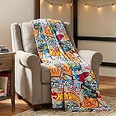 Hot Wheels Kids Bedding Super Soft Plush Throw Blanket, 46 in x 60 in, (Officially Licensed Product) by Franco