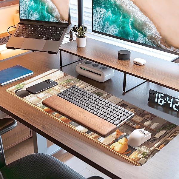 MUSHROOM MOUSE PAD, BOTANY DESK MAT,GAMING MOUSE PAD,KEYBOARD MAT OFFICE DESK DECOR ACCESSORIES