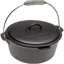 Amazon.com : Old Mountain 4.5 Quart Flat Bottom Dutch Oven